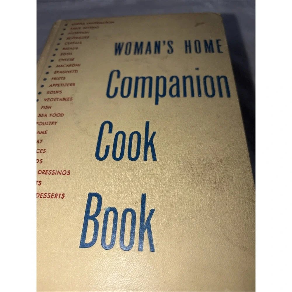 Vtg Womans Home Companion Cook Book 1943 P.F. Collier‎ & Son Cookbook Hardback